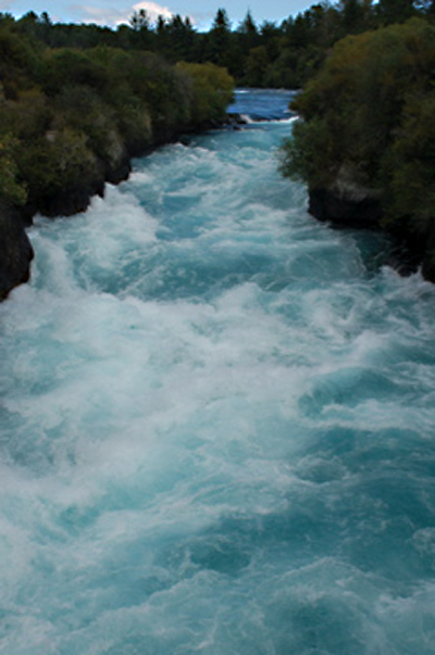 New Zealand beauty, the outlet of lake Taupo, Huka Falls